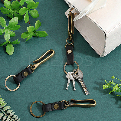 4Pcs Alloy U Shape Belt Hook Keychains KEYC-SC0002-19B-1