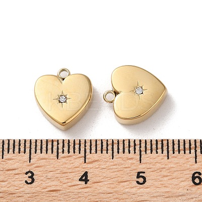 304 Stainless Steel with Rhinestone Pendants STAS-L022-394G-1