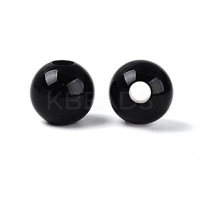 Natural Black Onyx European Beads G-Q602-09C-12-1