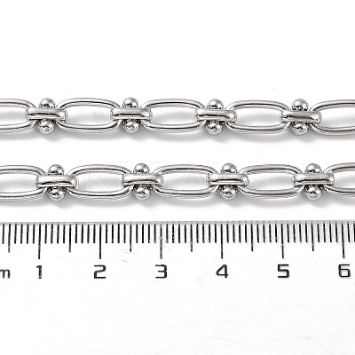 Tarnish Resistant 304 Stainless Steel Oval & Knot Link Chains CHS-B005-01P-1