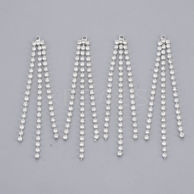 Brass Rhinestone Cup Chain Big Pendants KK-R129-09S-1