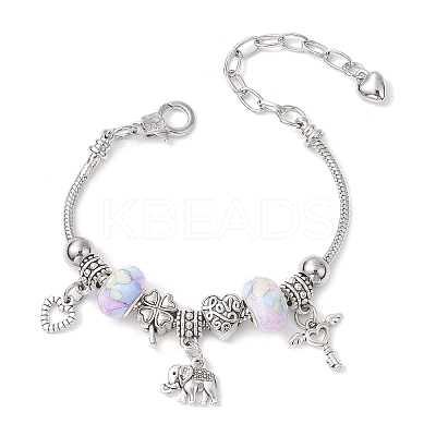 Alloy Snake Chain Charms Bracelets BJEW-JB11448-03-1