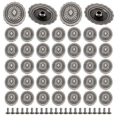 40Sets Alloy Decorative Rivets DIY-GA0008-93-1