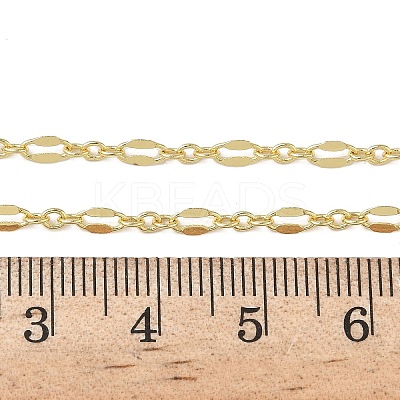 3MM Brass Dapped Chain Necklaces NJEW-P339-02B-G-1