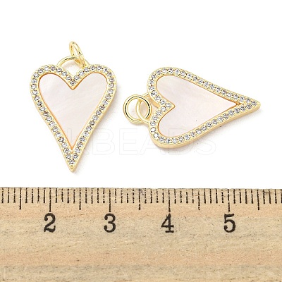 Brass Micro Pave Clear Cubic Zirconia Pendants KK-L211-015G-01-1