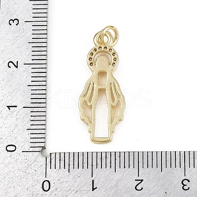Brass Micro Pave Cubic Zirconia Pendants KK-D409-43G-B-1