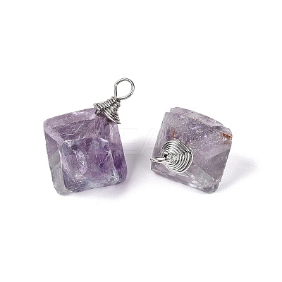 Natural Fluorite Pendants G-Q606-49P-1