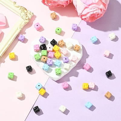 45Pcs 9 Colors Baking Paint Alloy Beads FIND-CJ0003-24-1
