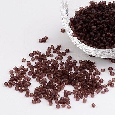 12/0 Frosted Round Glass Seed Beads X-SEED-A008-2mm-M16-1