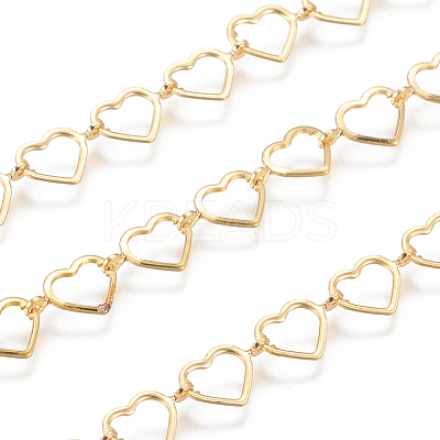 3.28 Feet Brass Handmade Beaded Chains X-CHC-I031-21G-1