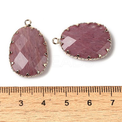 Natural Rhodonite Faceted Pendants G-Q169-01G-01-1