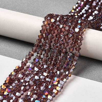 Transparent Electroplate Glass Beads Strands LS-GLAA-F029-3mm-A05-1