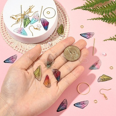 DIY Insects Wing Earring Making Kits DIY-YW0016-15-1