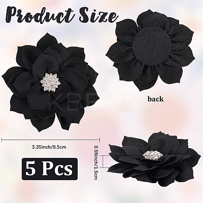 Polyester & Rhinestones Ornament Accessories DIY-WH20063-015A-1