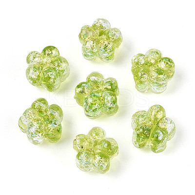 Handmade Foil Lampwork Beads Strands FOIL-T008-06G-1