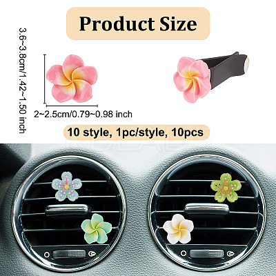 10Pcs 10 Style Magnetic Ferromanganese Iron & Plastic Air Vent Clips JEWB-AB00026-1