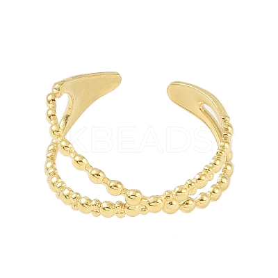 304 Stainless Steel Open Cuff Rings RJEW-C084-03B-G-1