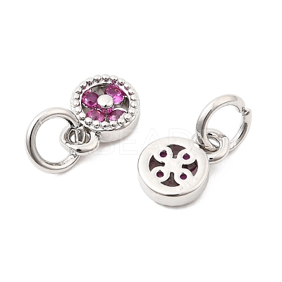Brass Micro Pave Cubic Zirconia Pendants KK-Z147-01P-1