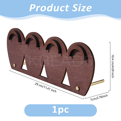 Teardrop Shaped Wood Bracelet Organizer Display Stands ODIS-WH0099-132A-1