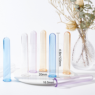 8Pcs 4 Colors Transparent Acrylic Test Tube AJEW-OC0003-95-1