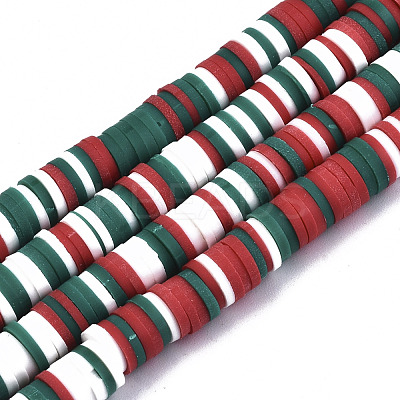 Handmade Polymer Clay Beads Strands CLAY-YW0001-59-1