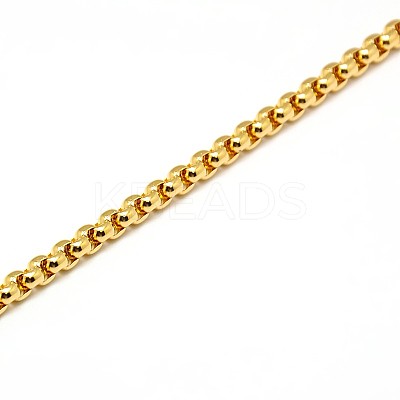 304 Stainless Steel Venetian Chain Box Chain Necklace Making STAS-A028-N031G-A-1