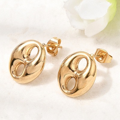 6 Pairs 304 Stainless Steel Stud Earrings EJEW-P340-02G-1
