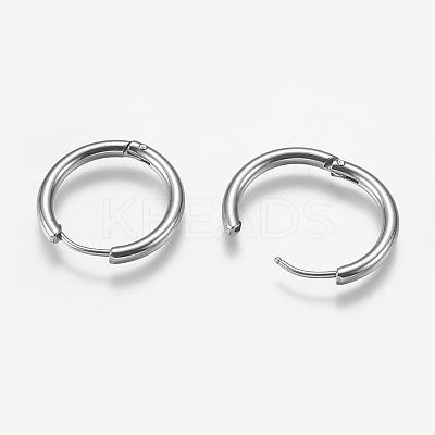 Tarnish Resistant 304 Stainless Steel Huggie Hoop Earring Findings LS-STAS-I097-051A-1