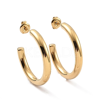 Ion Plating(IP) 304 Stainless Steel Stud Earrings for Women EJEW-G346-07B-G-1