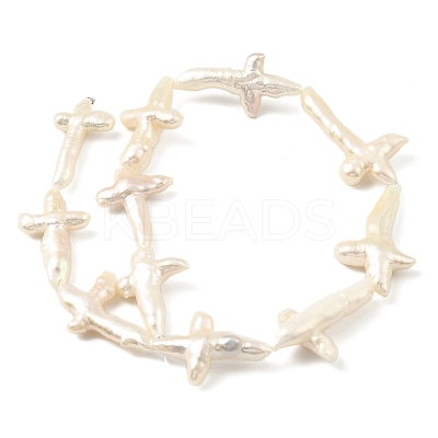 Natural Baroque Keshi Pearl Beads Strands PEAR-B004-06B-01A-1