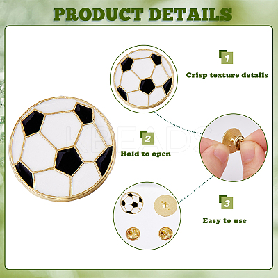 16Pcs Sport Enamel Pins JEWB-DC0001-24B-1