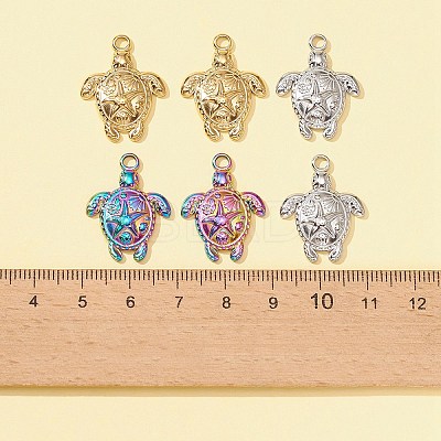 6Pcs 3 Colors 201 Stainless Steel Pendants STAS-FS0001-31-1
