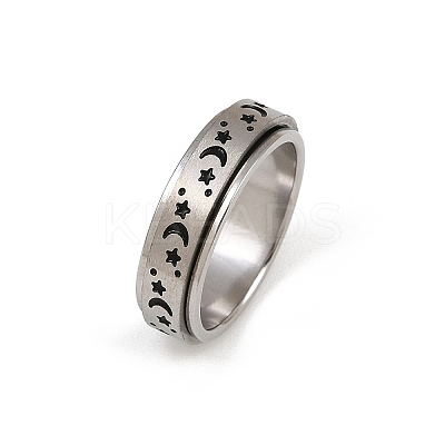 304 Stainless Steel Enamel Rotating Finger Rings RJEW-A074-03P-1