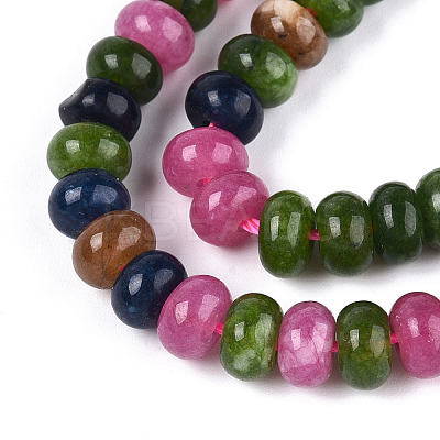 Dyed Natural White Jade Beads Strands G-T139-58B-01-1