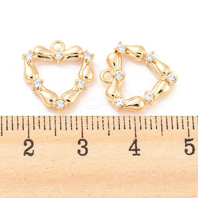 Brass Micro Pave Cubic Zirconia Pendants KK-E090-14G-1