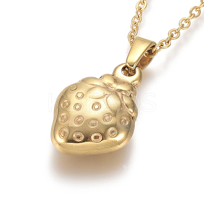 304 Stainless Steel Pendant Necklaces NJEW-F275-31G-1
