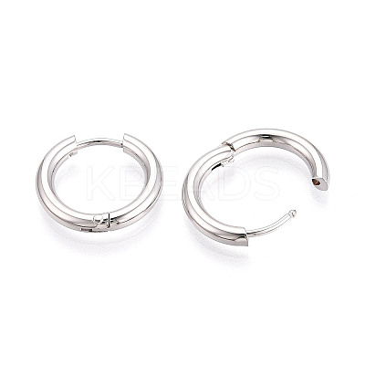 304 Stainless Steel Hoop Earrings EJEW-T048-24A-P-1