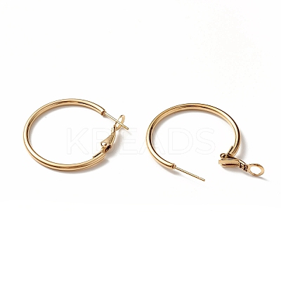 PVD Vacuum Plating 304 Stainless Steel Hoop Earrings LS-STAS-S078-08-30mm-1