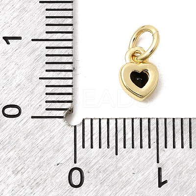 Brass Cubic Zirconia Charms KK-G554-02C-05-1