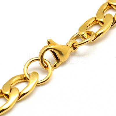 304 Stainless Steel Curb Chain/Twisted Chain Bracelets STAS-A028-B125-1