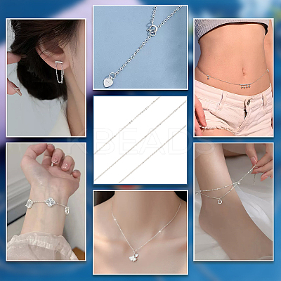 925 Sterling Silver Flat Cable Chains STER-PH0002-12-1