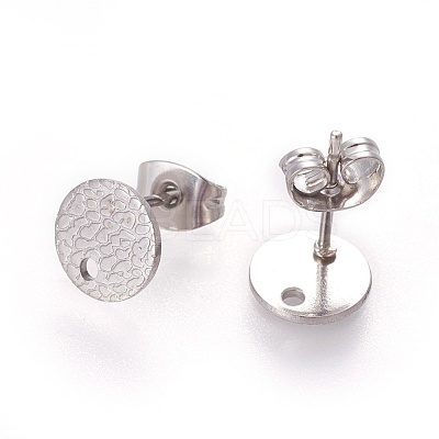Non-Tarnish 304 Stainless Steel Ear Stud Findings STAS-O119-15B-P-1