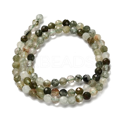 Natural Green Rutilated Quartz Beads Strands G-RM2025-A14-4mm-1