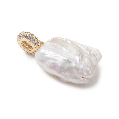 Natural Baroque Keshi Pearl Pendants PALLOY-JF05219-02-1