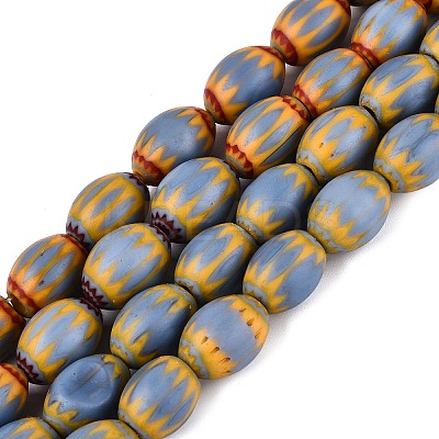Handmade Millefiori Glass Barrel Beads LA-N002-06C-1