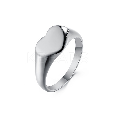 Heart 304 Stainless Steel Finger Rings for Women FS-WGDCCF4-02-1