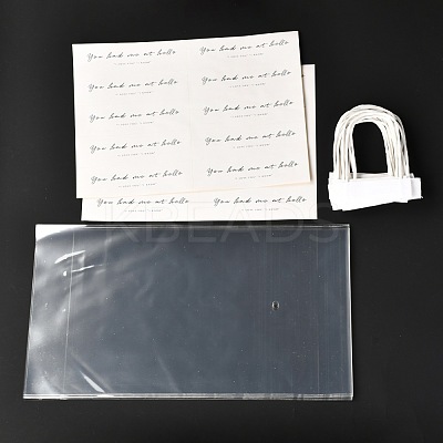 10Pcs DIY Transparent PVC Plastic Gift Bags ABAG-L015-02M-1