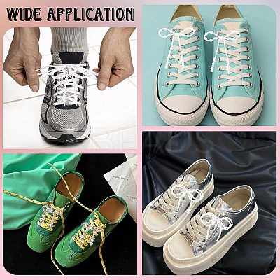 4 Pairs 4 Styles Plastic Imitation Pearl Bowknot Shoe Charms DIY-CP0012-08-1