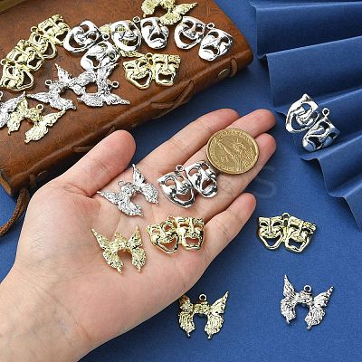 20Pcs 4 Styles Alloy Pendants PALLOY-CJ0002-45-1
