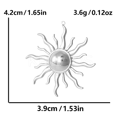 304 Stainless Steel Pendants PW-WGAD9CE-01-1